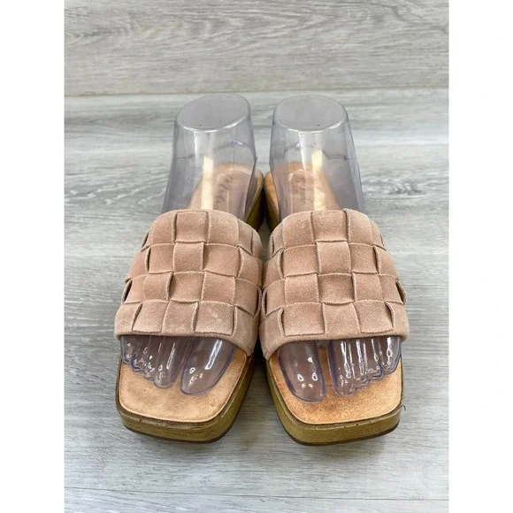 Matisse Hamptons Women's US 8 Pink Suede Leather Slip-On Open Toe Slide Sandal - Picture 3 of 11